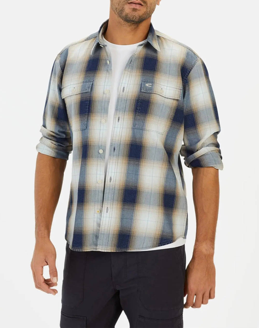 CAMEL РИЗА M.M checked 2Pocket+flaps