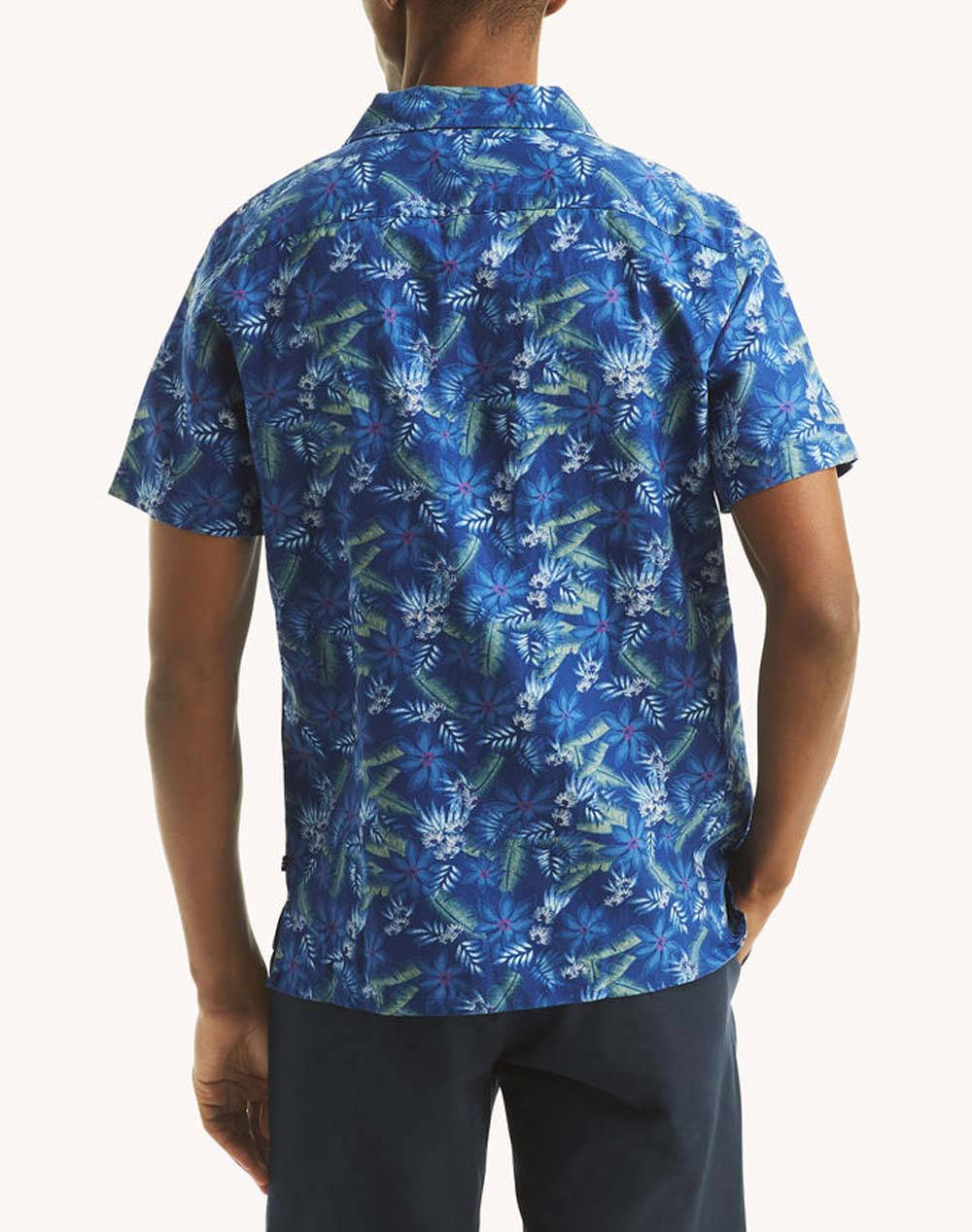 NAUTICA РИЗА ΚΜ S/S CAMP COLLAR LINEN PRINT