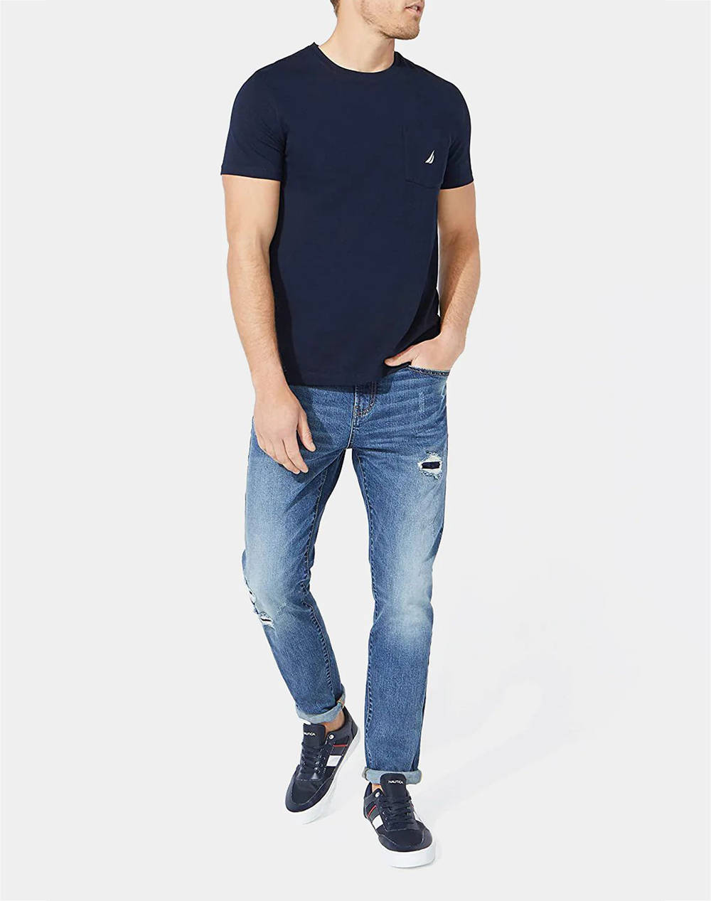 NAUTICA ΜΠΛΟΥΖΑ T-SHIRT ΚΜSS ANCHOR POCKET TEE
