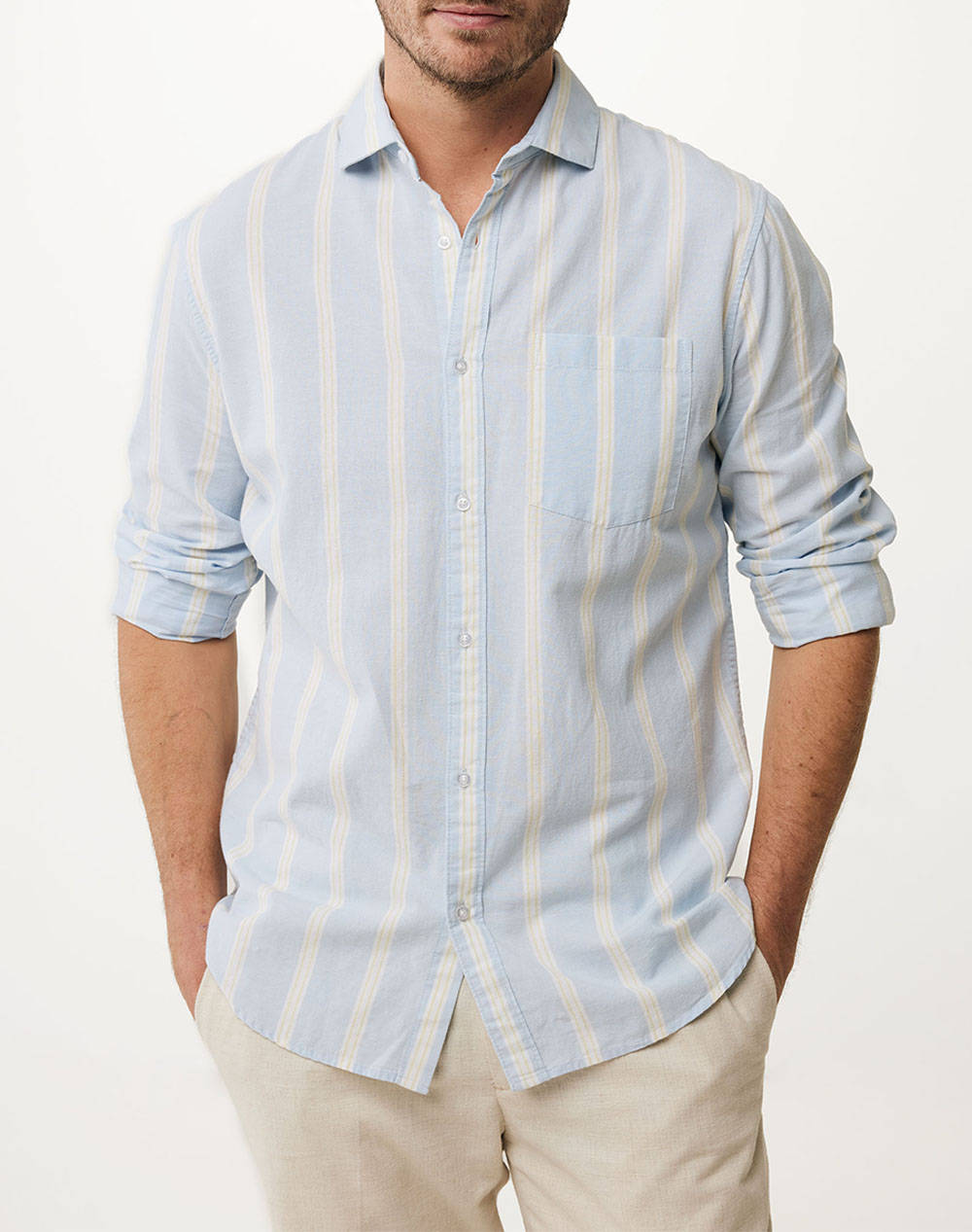 MEXX Striped linen blend shirt