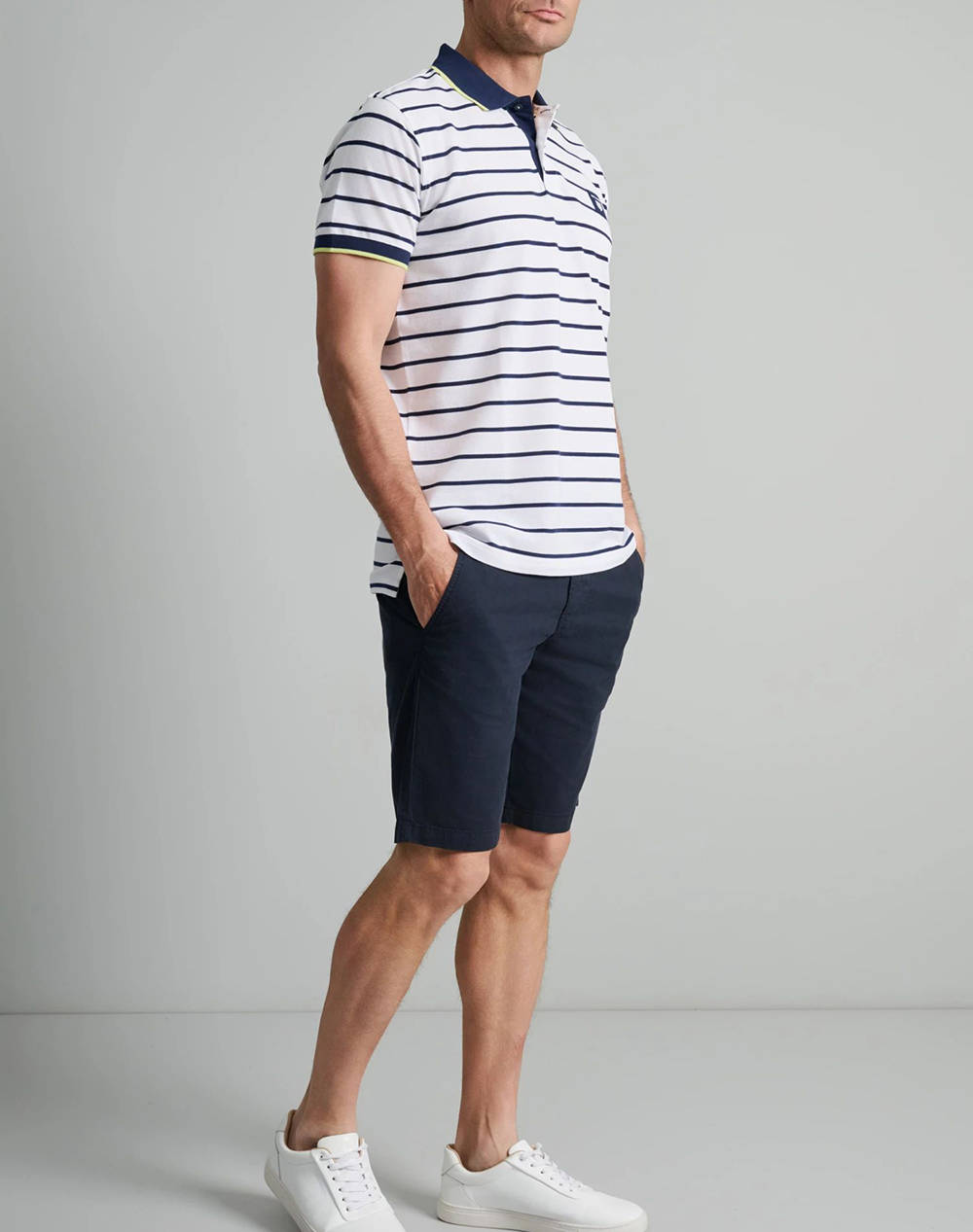 NAVY&GREEN BERMUDA CHINOS