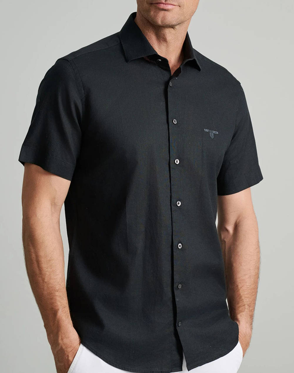 NAVY&GREEN РИЗА COMFORT FIT,КЪС РЪКАВ