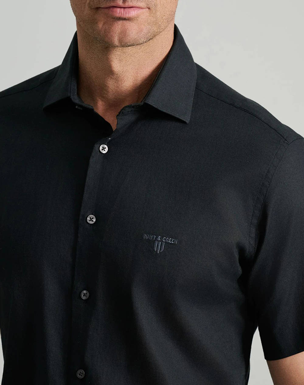 NAVY&GREEN РИЗА COMFORT FIT,КЪС РЪКАВ