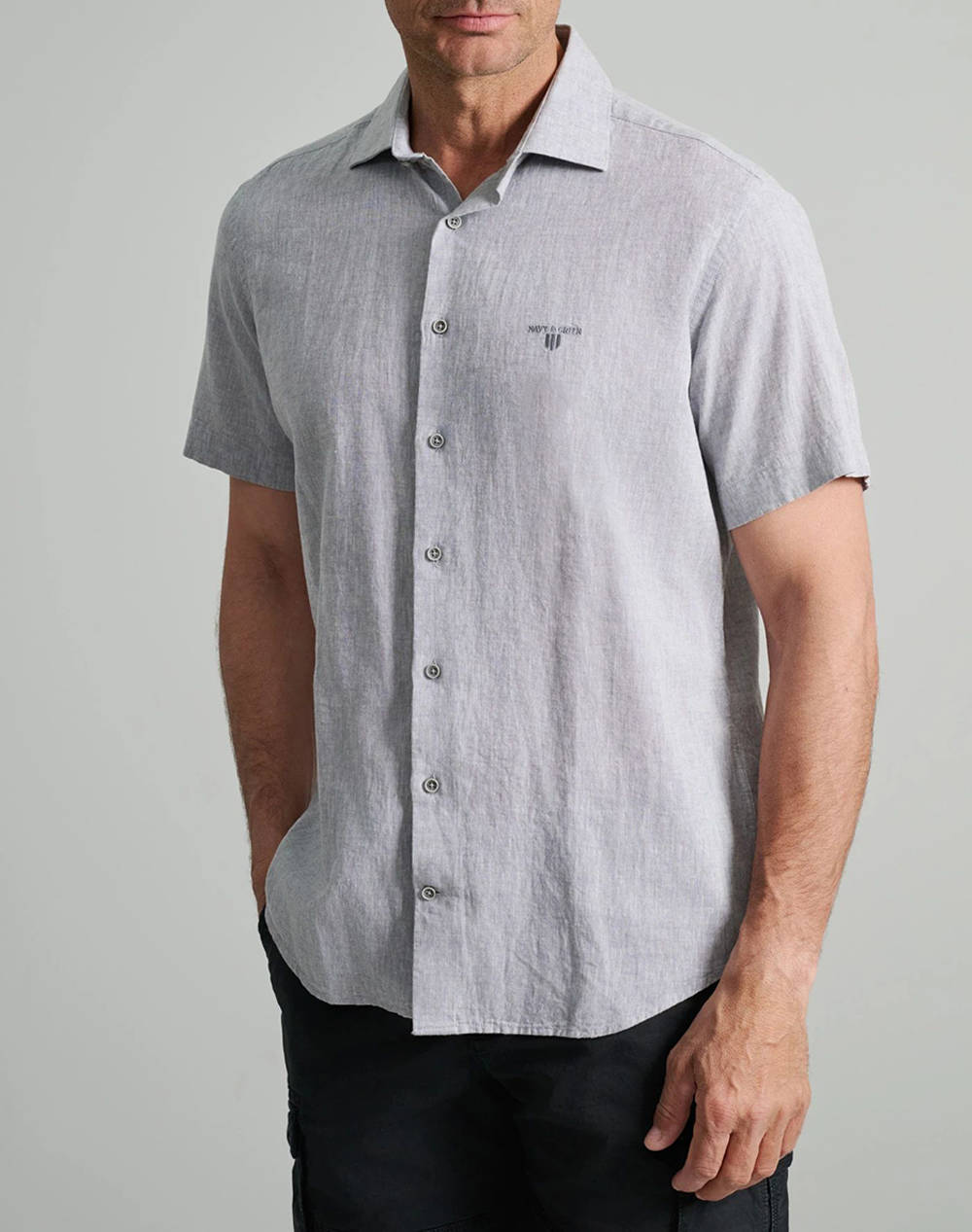 NAVY&GREEN РИЗА COMFORT FIT,КЪС РЪКАВ