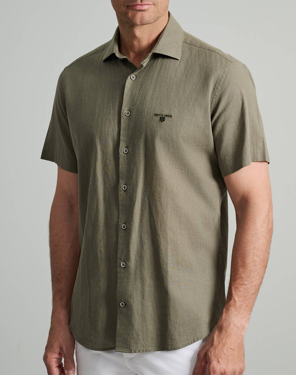 NAVY&GREEN РИЗА COMFORT FIT,КЪС РЪКАВ