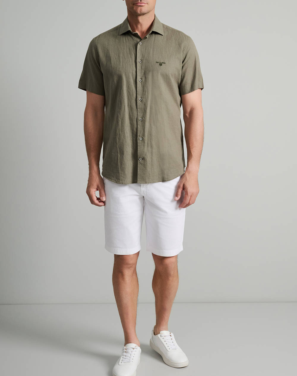 NAVY&GREEN РИЗА COMFORT FIT,КЪС РЪКАВ