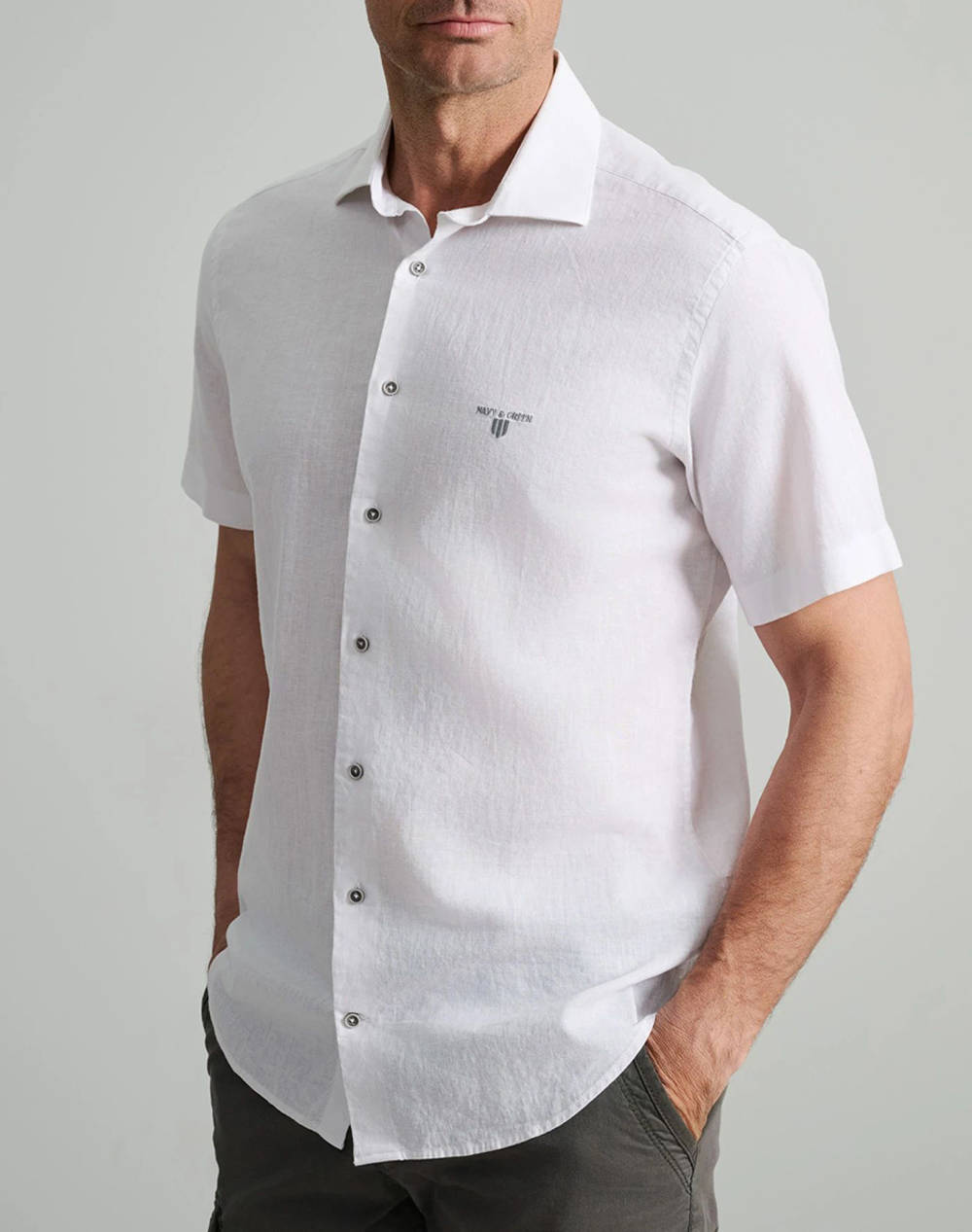 NAVY&GREEN РИЗА COMFORT FIT,КЪС РЪКАВ