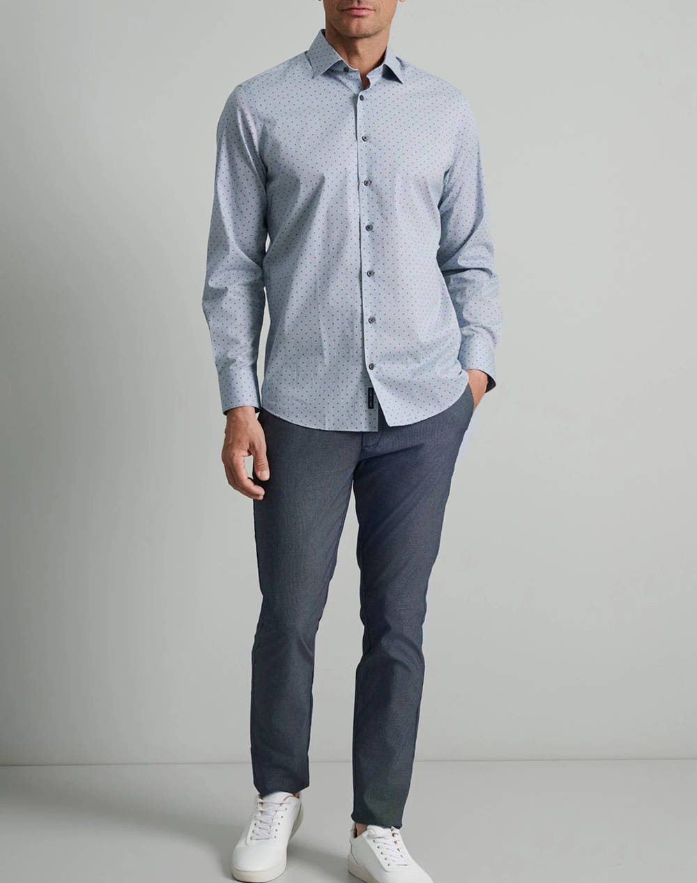 NAVY&GREEN РИЗА FIT LINE
