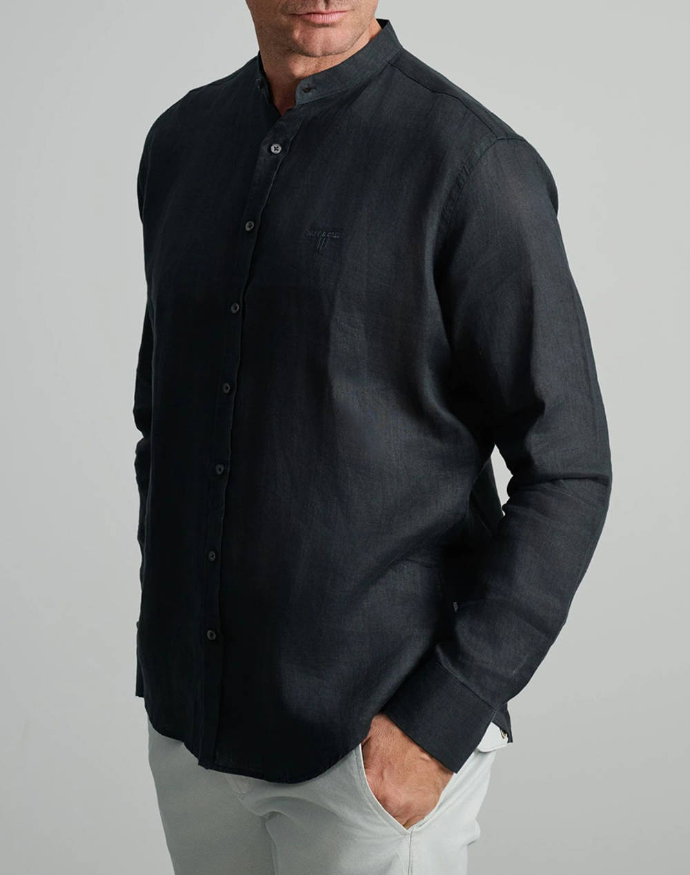 NAVY&GREEN РИЗА MAO, COMFORT FIT