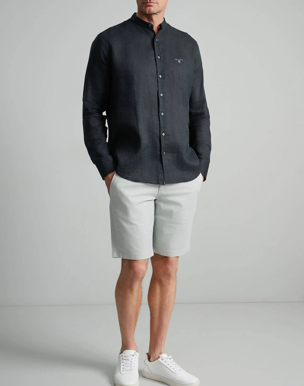 NAVY&GREEN РИЗА MAO, COMFORT FIT