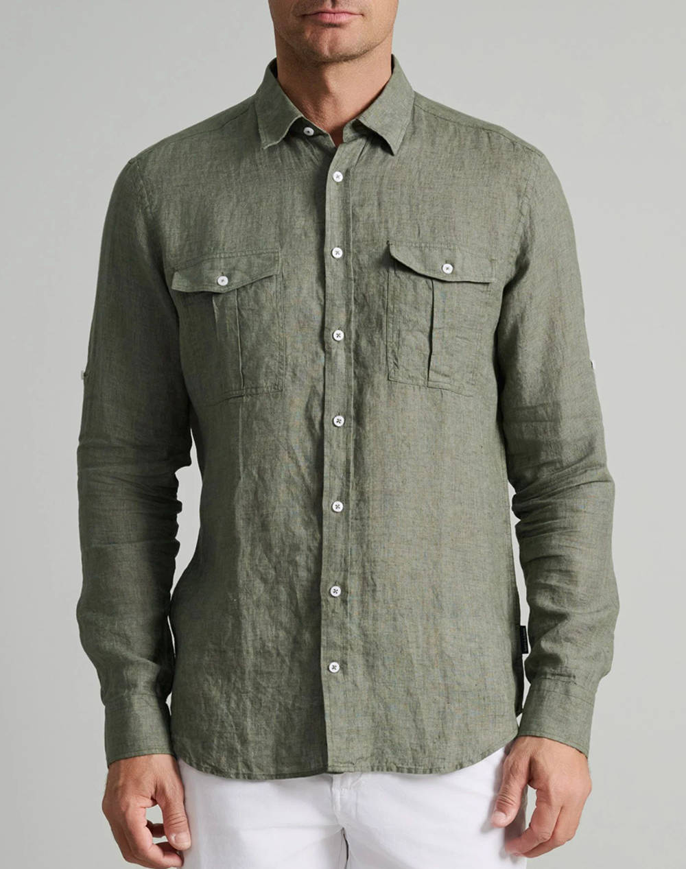 NAVY&GREEN РИЗА FIT LINE