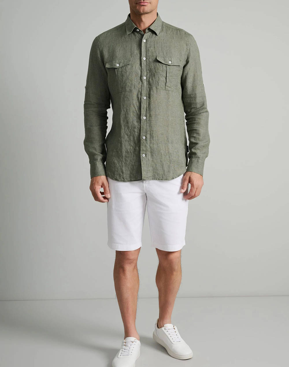 NAVY&GREEN РИЗА FIT LINE