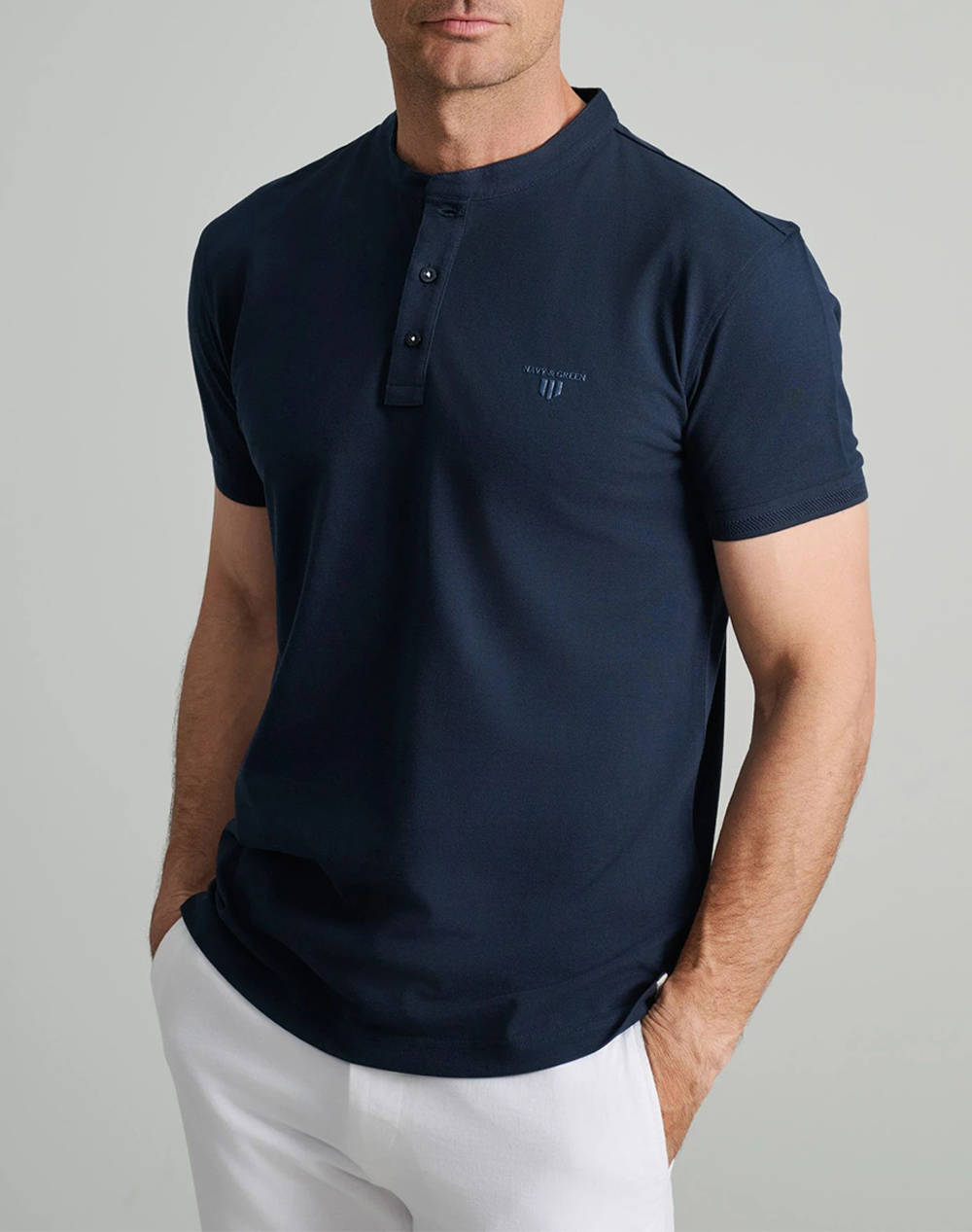 NAVY&GREENМЪЖКА ТЕНИСКА, YOUNG LINE