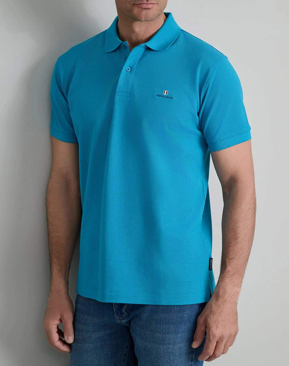 NAVY&GREEN ТЕНИСКА ПОЛО CUSTOM FIT