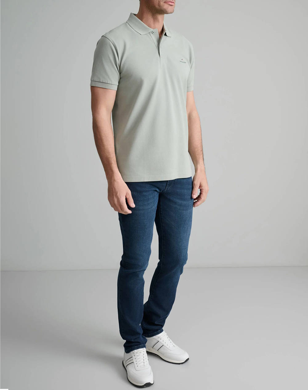 NAVY&GREEN ТЕНИСКА ПОЛО CUSTOM FIT