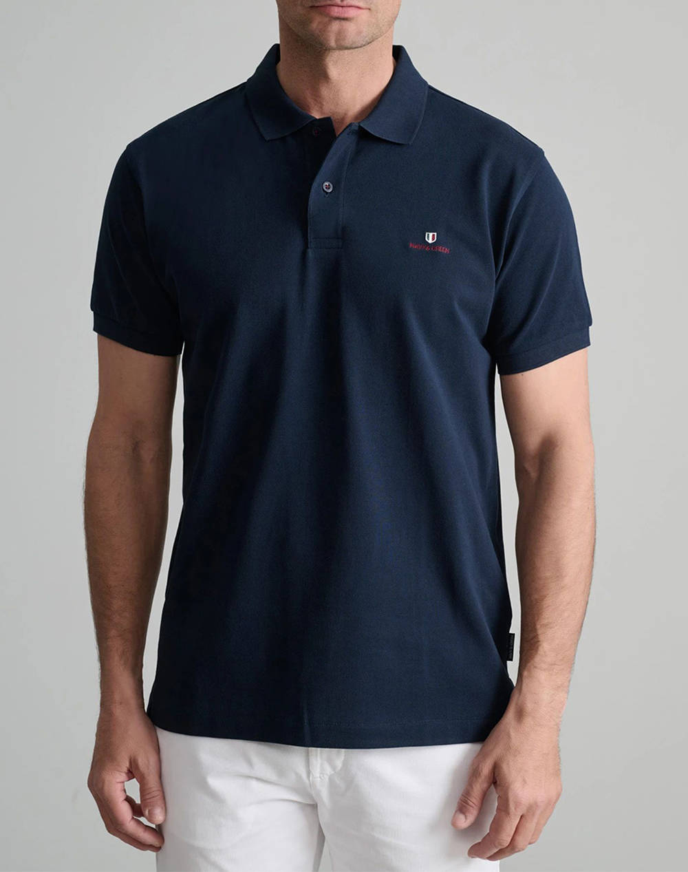 NAVY&GREEN ТЕНИСКА ПОЛО CUSTOM FIT