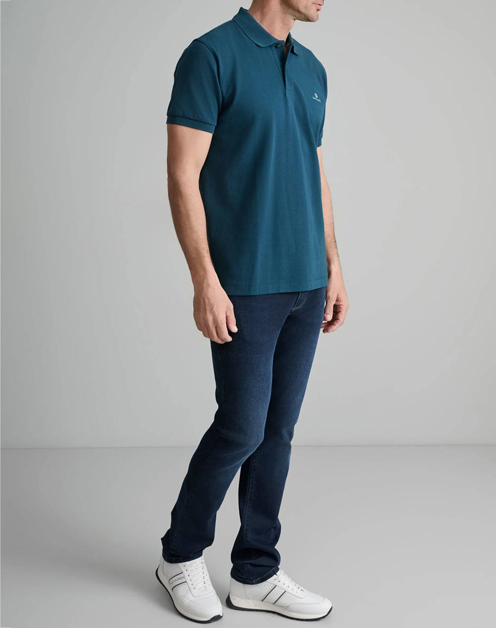 NAVY&GREEN ТЕНИСКА ПОЛО CUSTOM FIT