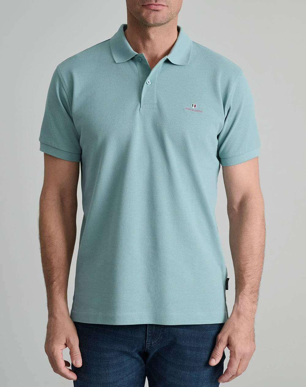 NAVY&GREEN ТЕНИСКА ПОЛО CUSTOM FIT