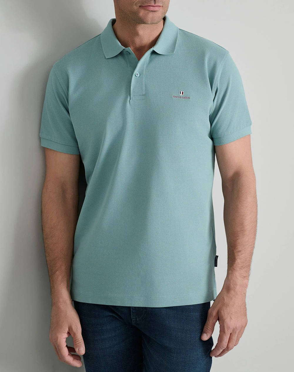 NAVY&GREEN ТЕНИСКА ПОЛО CUSTOM FIT