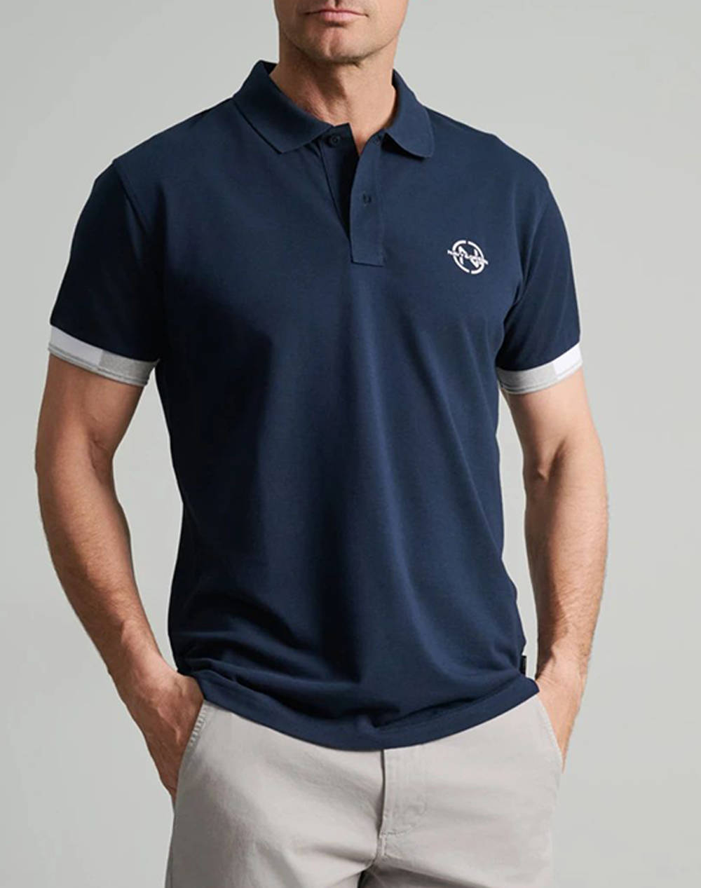 NAVY&GREEN POLO SHIRT, CUSTOM FIT