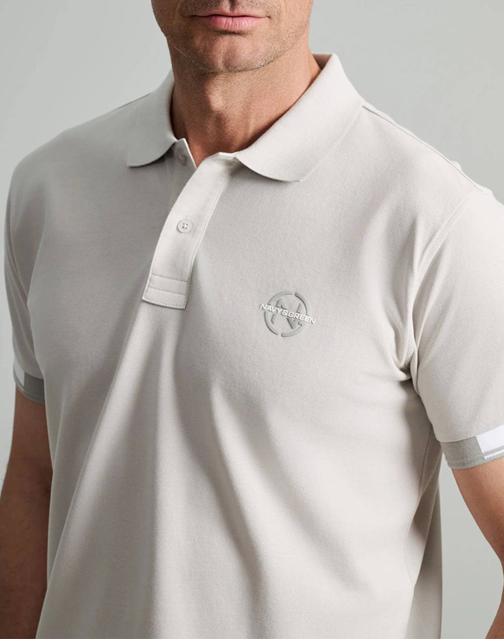 NAVY&GREEN POLO SHIRT, CUSTOM FIT