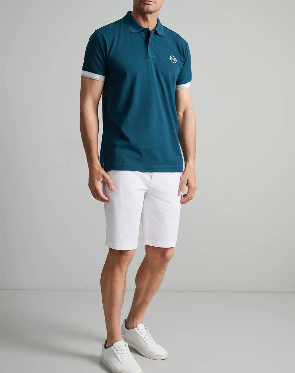 NAVY&GREEN POLO SHIRT, CUSTOM FIT