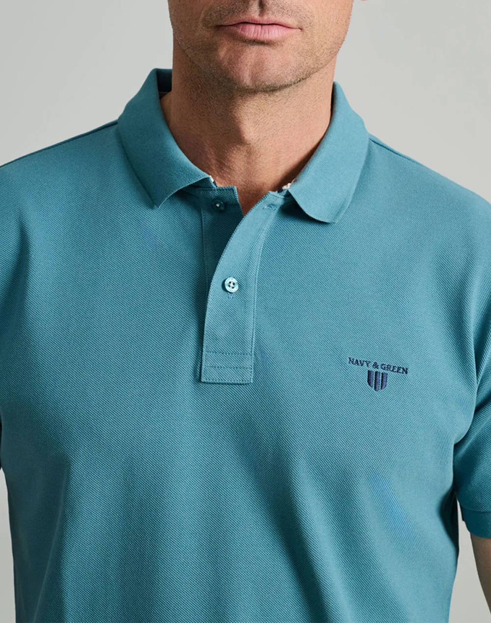 NAVY&GREEN МЪЖКА ТЕНИСКА ПОЛО, CUSTOM FIT