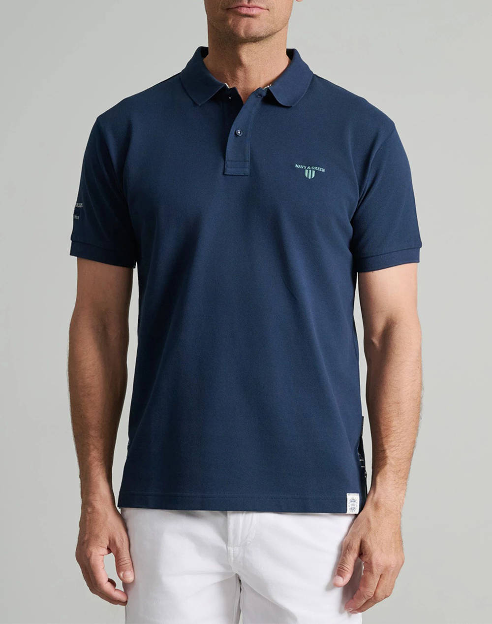 NAVY&GREEN МЪЖКА ТЕНИСКА ПОЛО, CUSTOM FIT