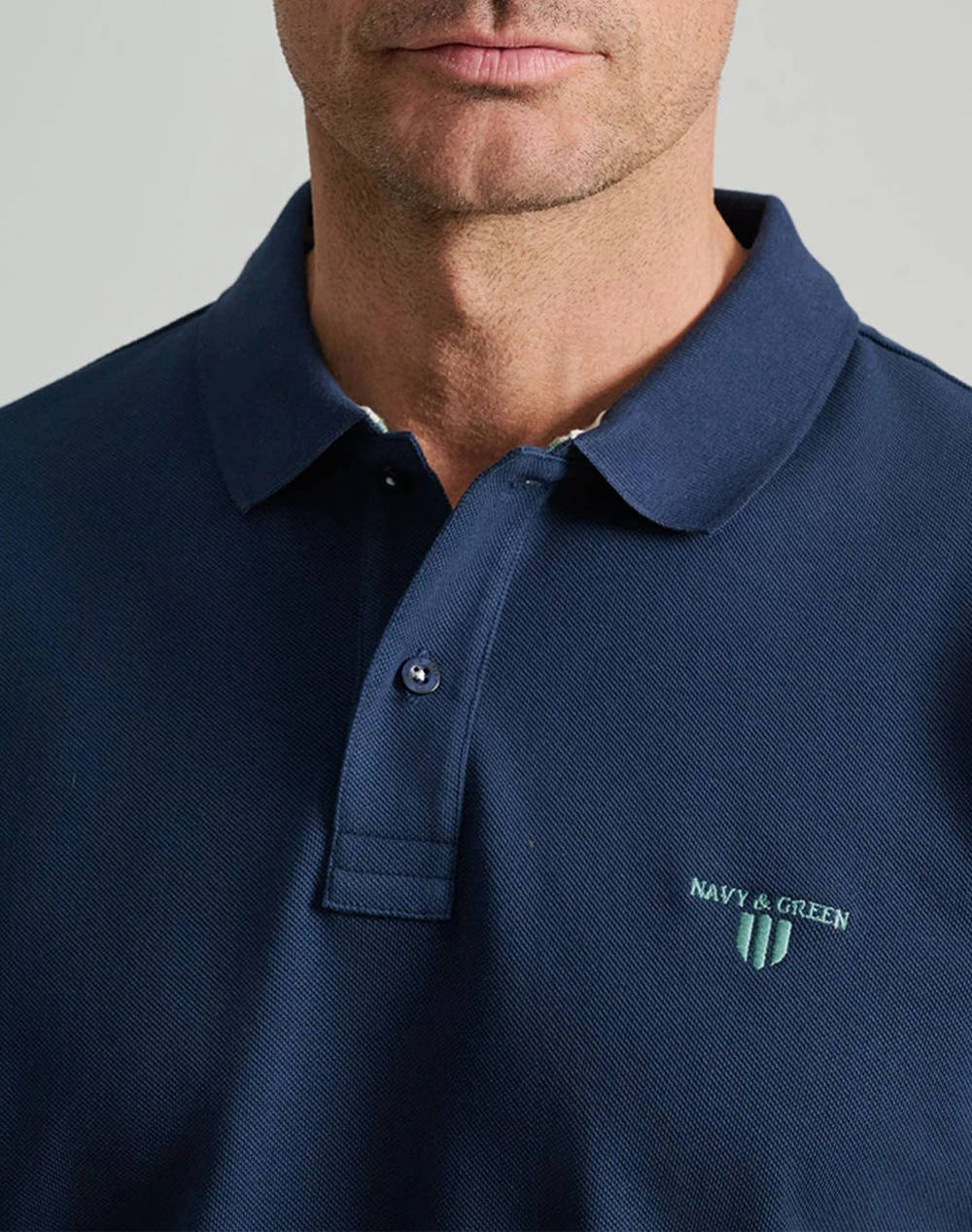 NAVY&GREEN МЪЖКА ТЕНИСКА ПОЛО, CUSTOM FIT