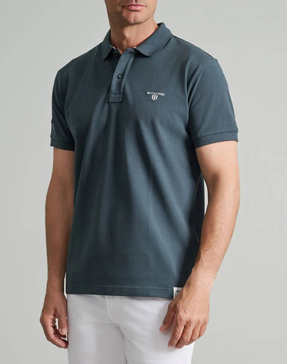 NAVY&GREEN МЪЖКА ТЕНИСКА ПОЛО, CUSTOM FIT