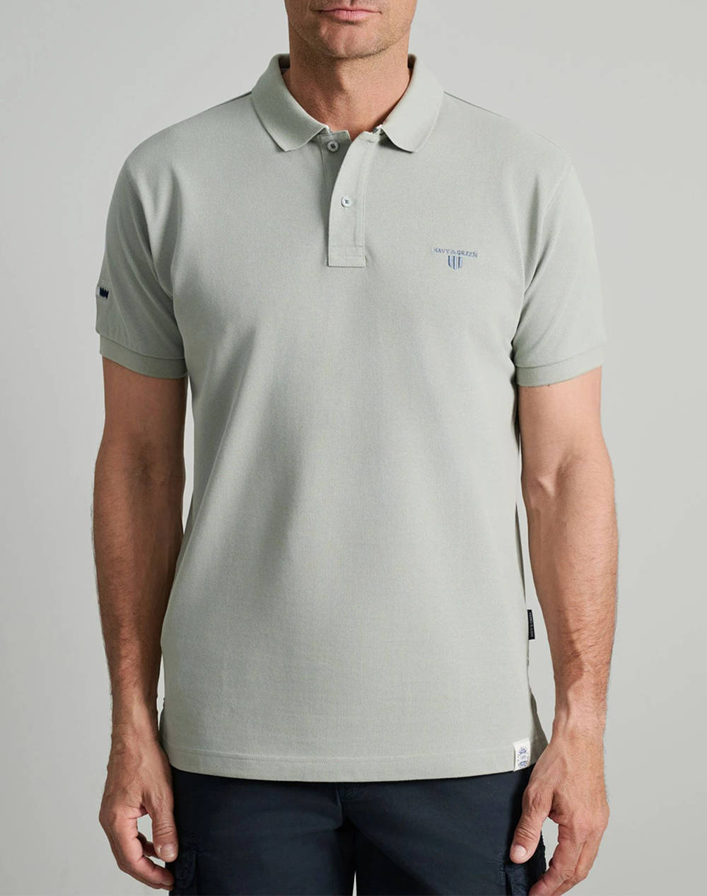 NAVY&GREEN МЪЖКА ТЕНИСКА ПОЛО, CUSTOM FIT