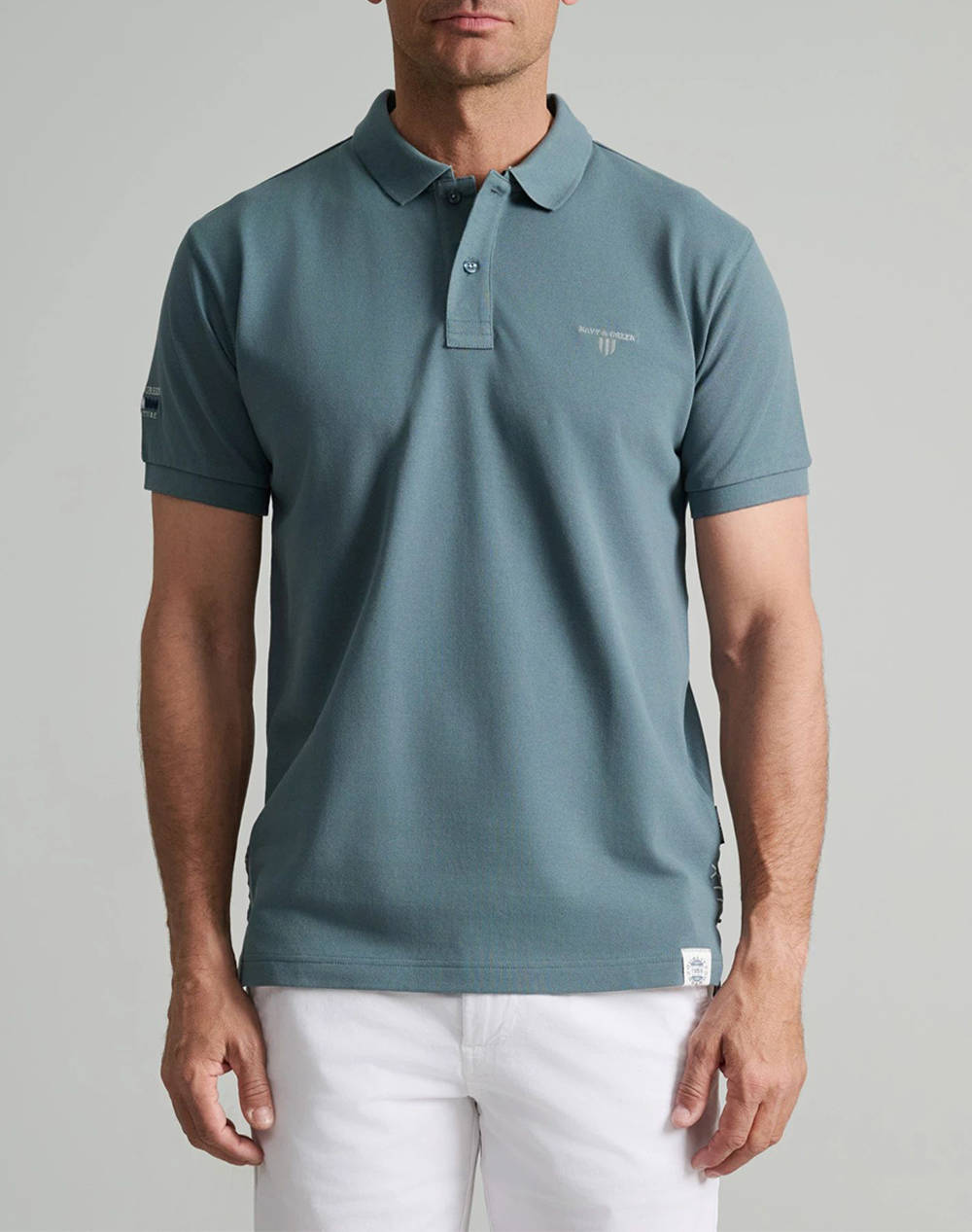 NAVY&GREEN МЪЖКА ТЕНИСКА ПОЛО, CUSTOM FIT