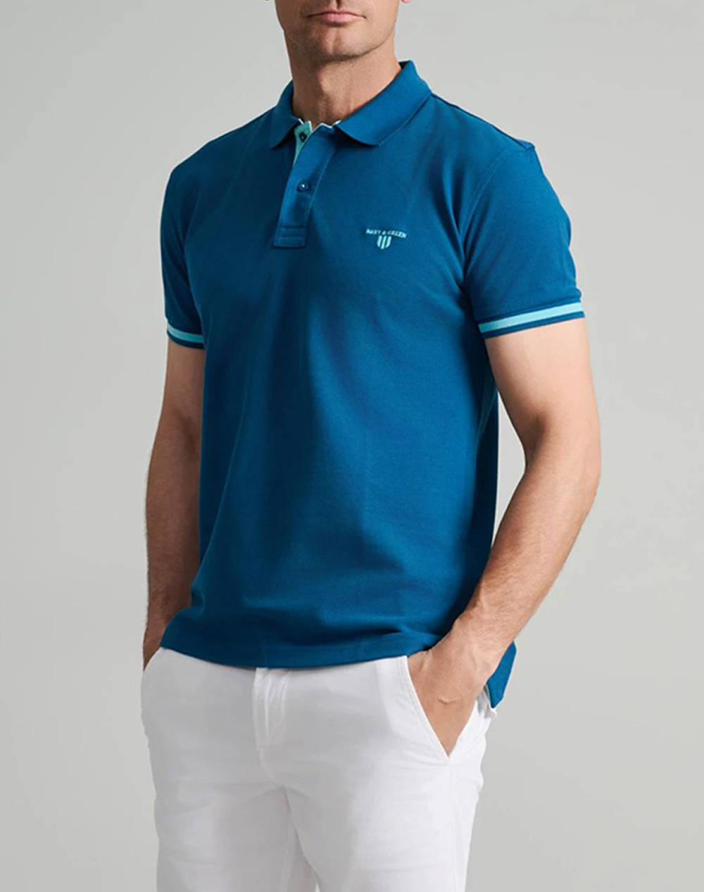NAVY&GREEN МЪЖКА ТЕНИСКА ПОЛО, YOUNG LINE
