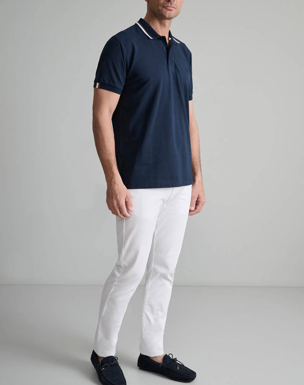 NAVY&GREEN МЪЖКА ТЕНИСКА ПОЛО, CUSTOM FIT