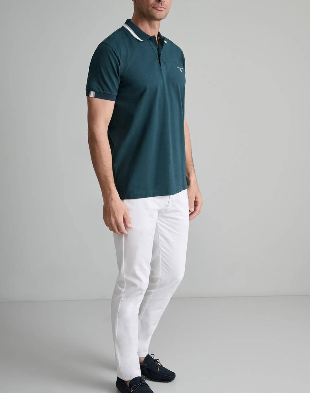 NAVY&GREEN МЪЖКА ТЕНИСКА ПОЛО, CUSTOM FIT