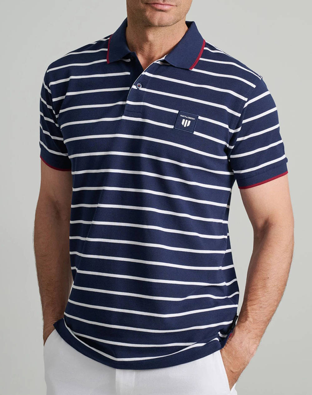 NAVY&GREEN МЪЖКА ТЕНИСКА, CUSTOM FIT