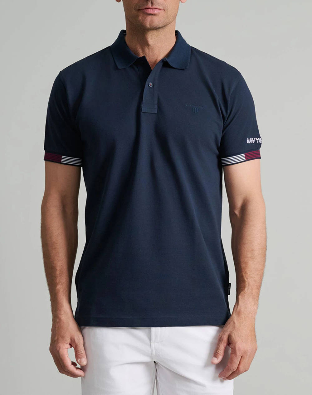 NAVY&GREEN МЪЖКА ТЕНИСКА ПОЛО, CUSTOM FIT