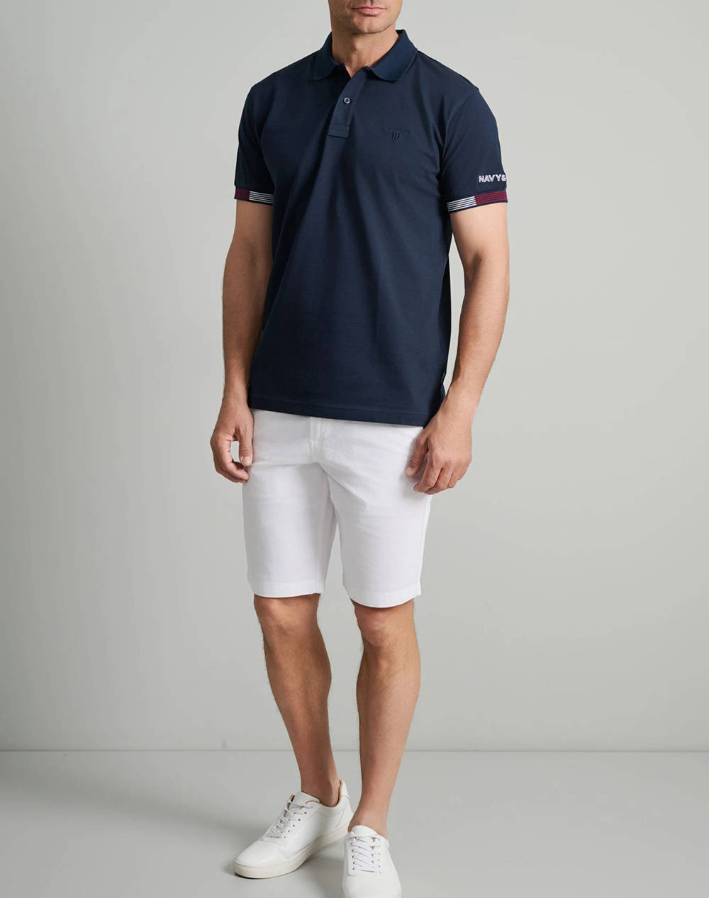 NAVY&GREEN МЪЖКА ТЕНИСКА ПОЛО, CUSTOM FIT