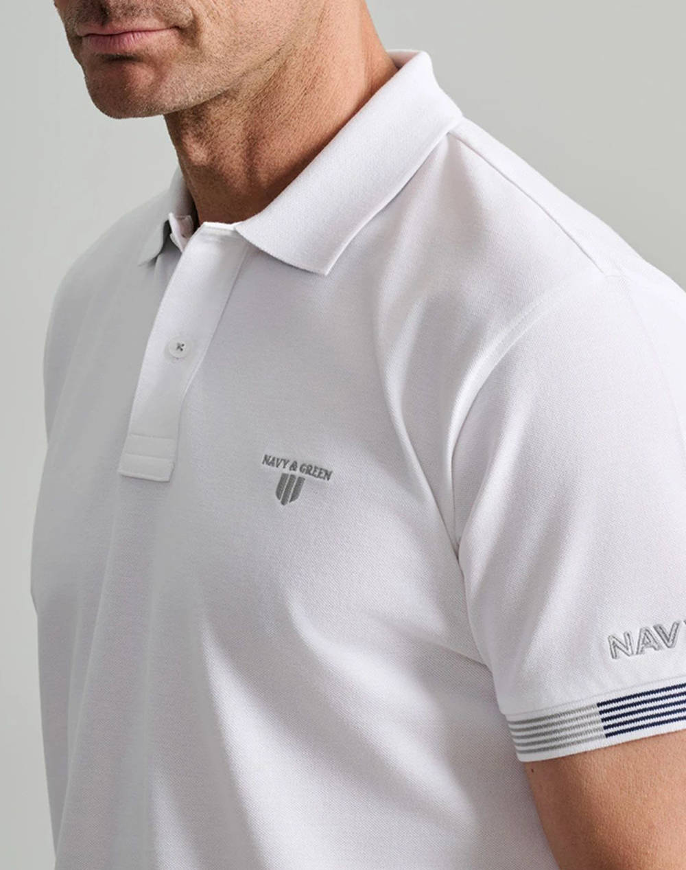 NAVY&GREEN МЪЖКА ТЕНИСКА ПОЛО, CUSTOM FIT