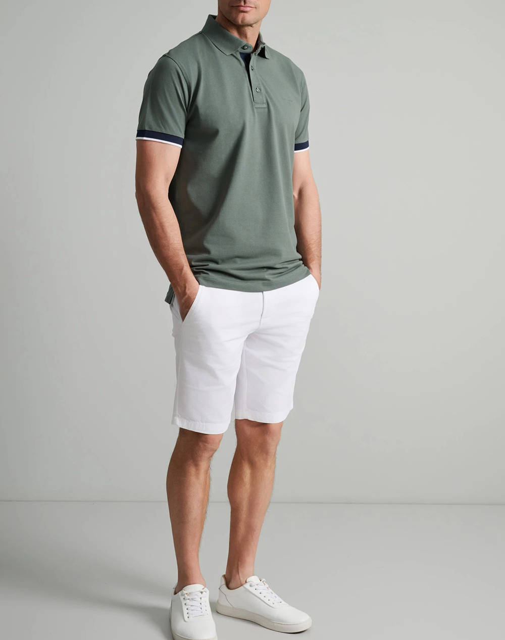 NAVY&GREEN МЪЖКА ТЕНИСКА ПОЛО, CUSTOM FIT