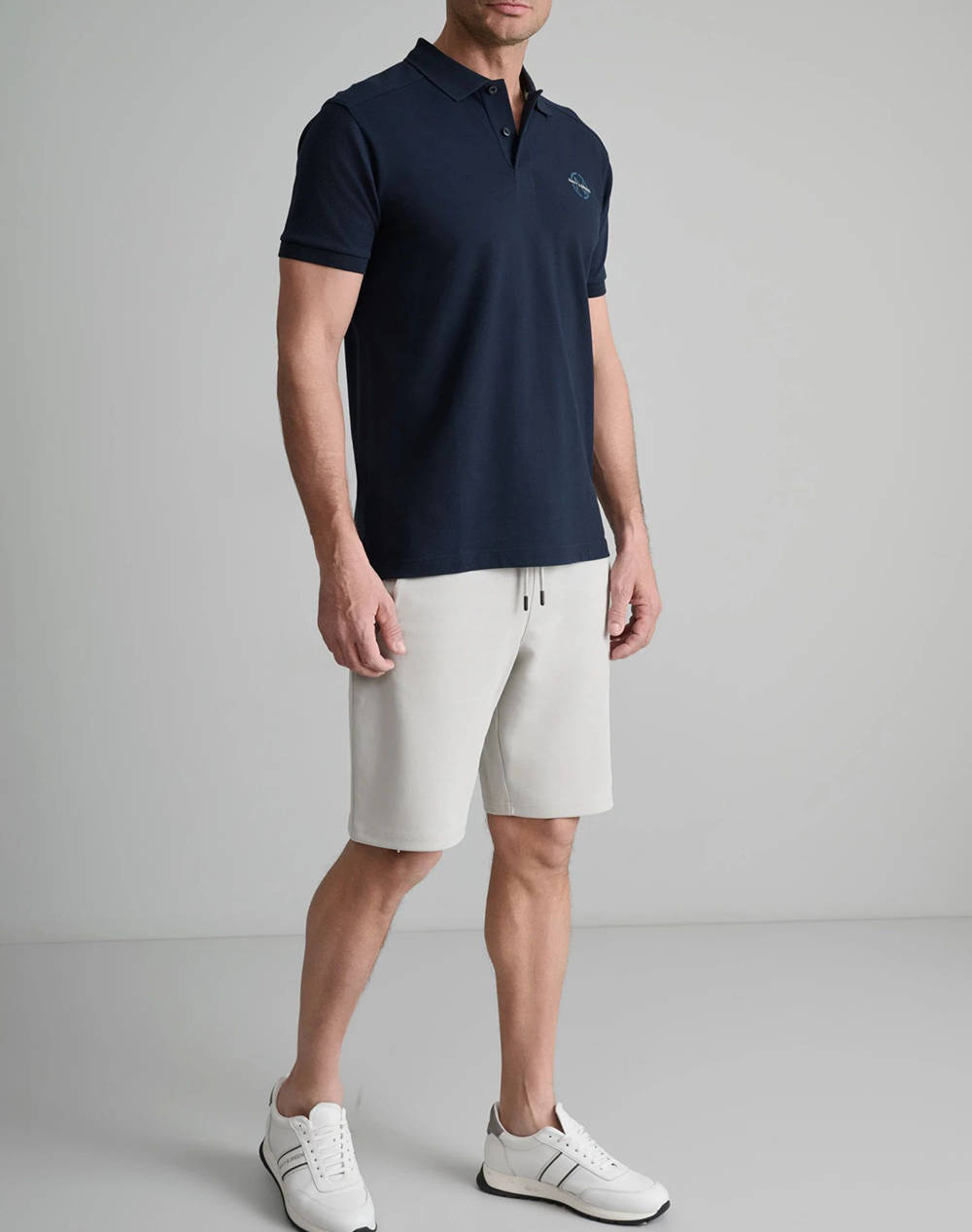 NAVY&GREEN BLOUSE POLO