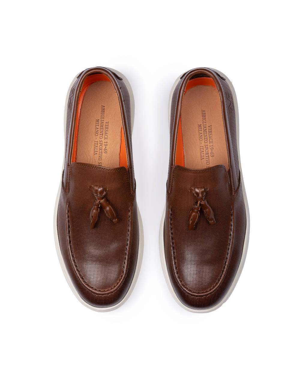 19V69 MENS SHOES LOAFER WAXED LEA/EMBOSSED V1969