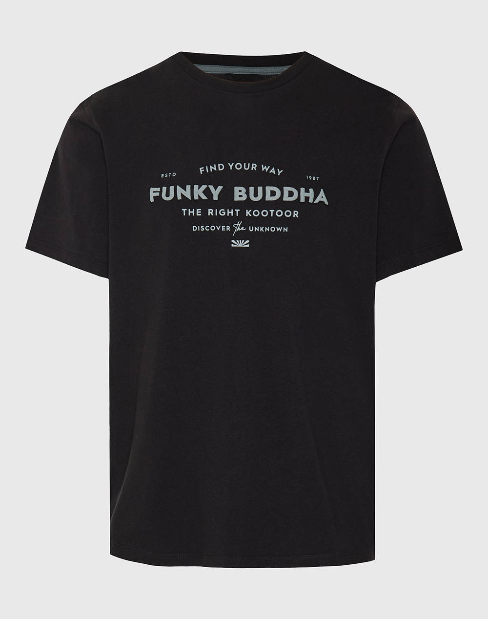 FUNKY BUDDHA Мъжка блуза с къс ръкав и печат