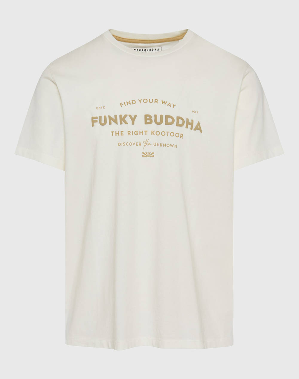 FUNKY BUDDHA Мъжка блуза с къс ръкав и печат