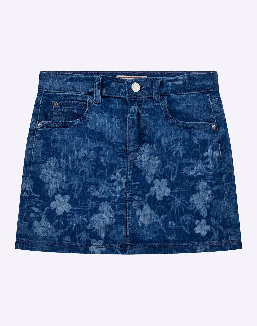 GUESS STRETCH DENIM SKIRT - POLY COTTON SERIOUS STR INDIGO ДЕТСКА ПОЛА GIRL
