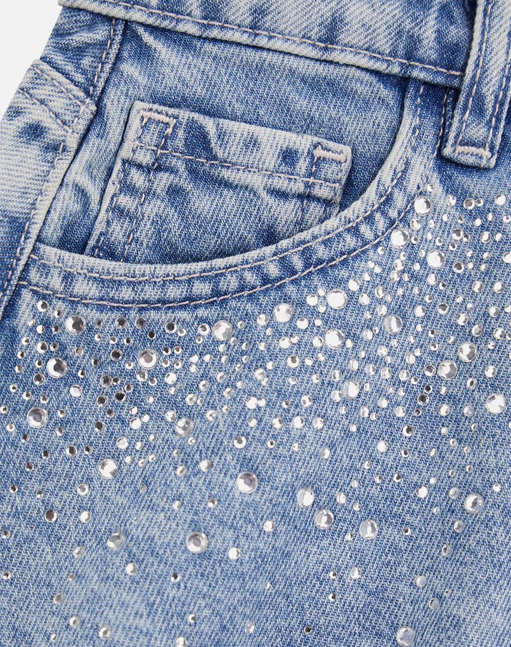 GUESS RIGID DENIM SHORTS - RIGID DENIM_10.5 OZ CHILDRENS SHORTS GIRL