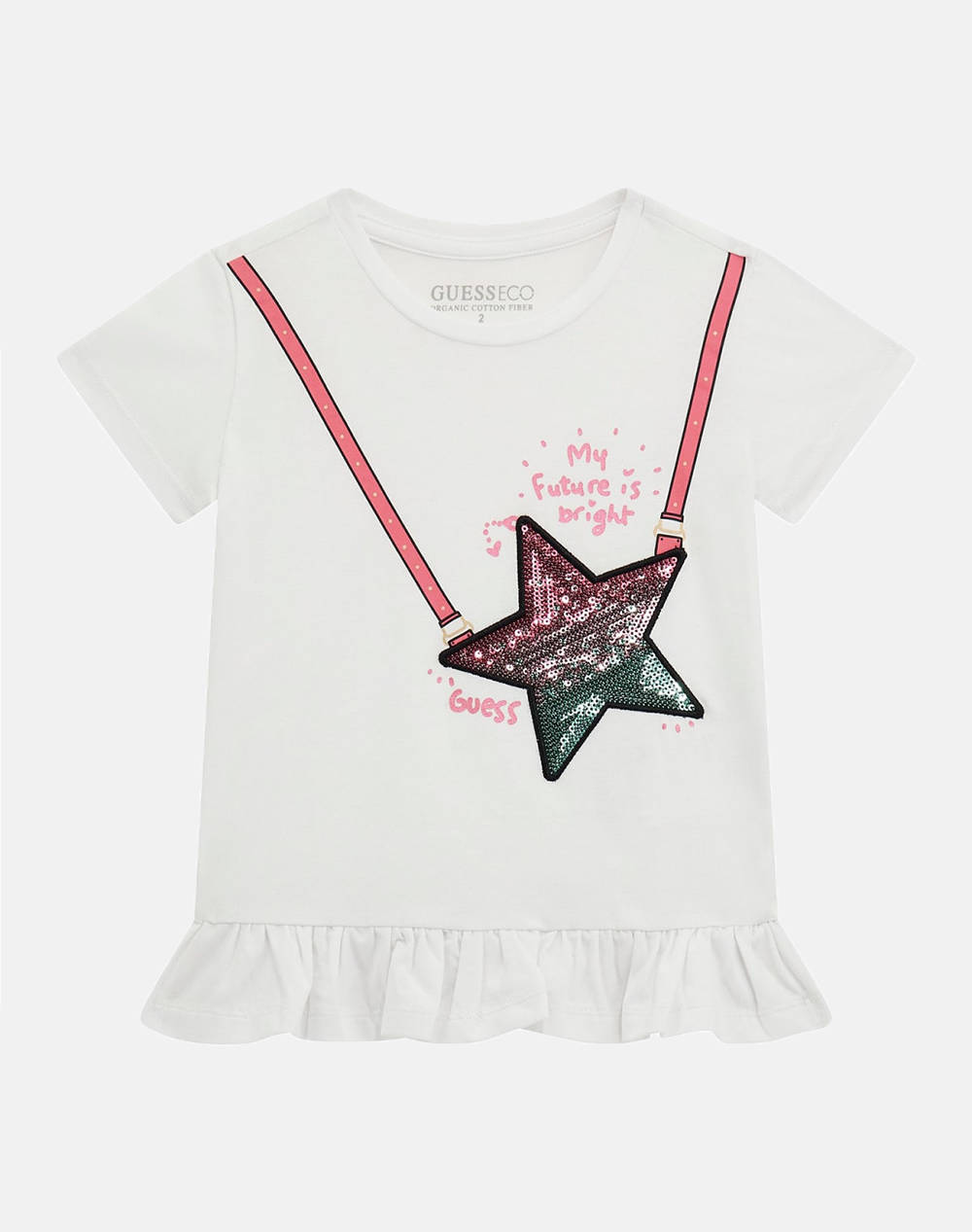 GUESS SS T-SHIRT W/FRILL ДЕТСКА ТЕНИСКА GIRL