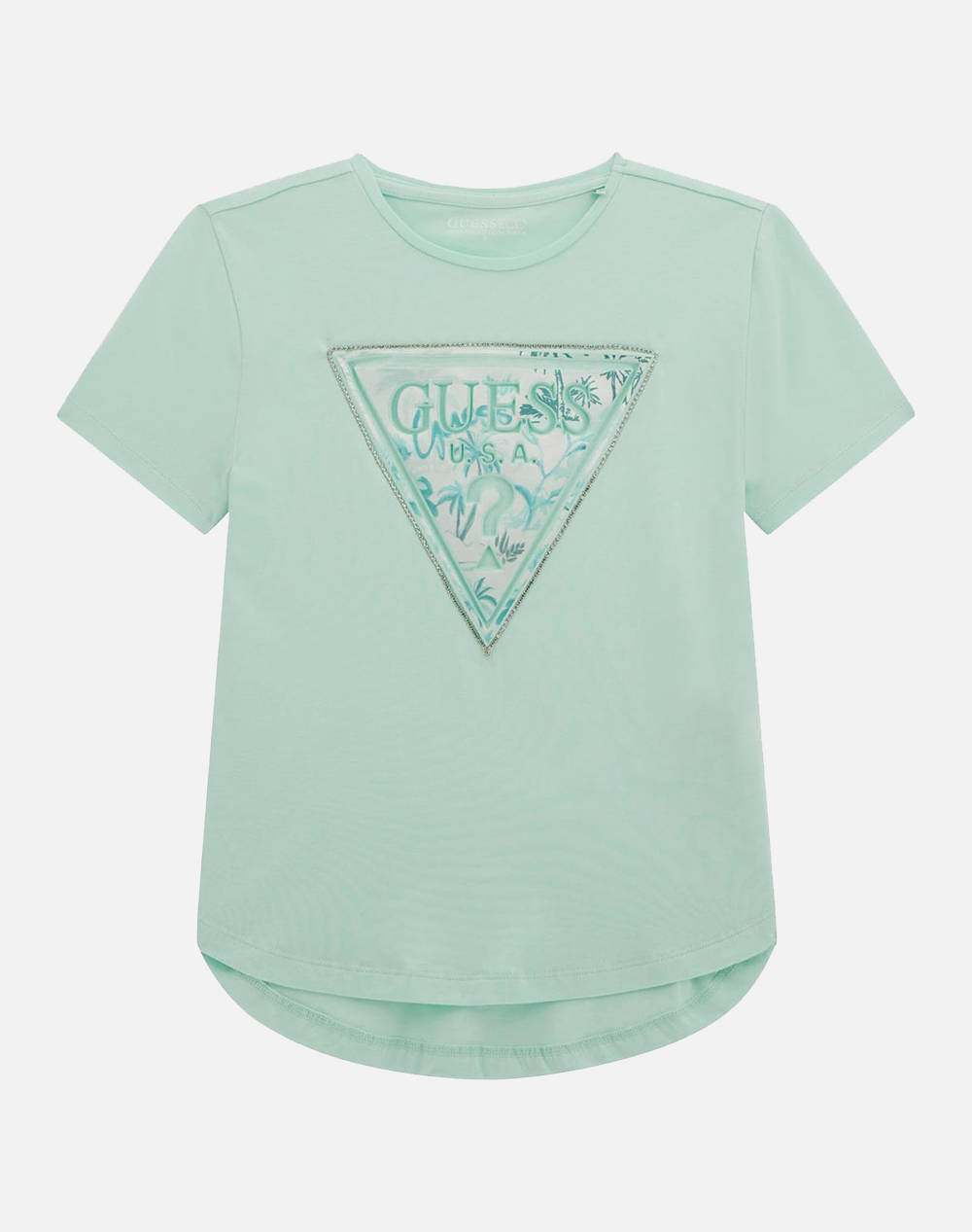 GUESS HIGH LOW SS T-SHIRT - MID ORGANIC CO STR JERSEY 160 ТЕНИСКА G