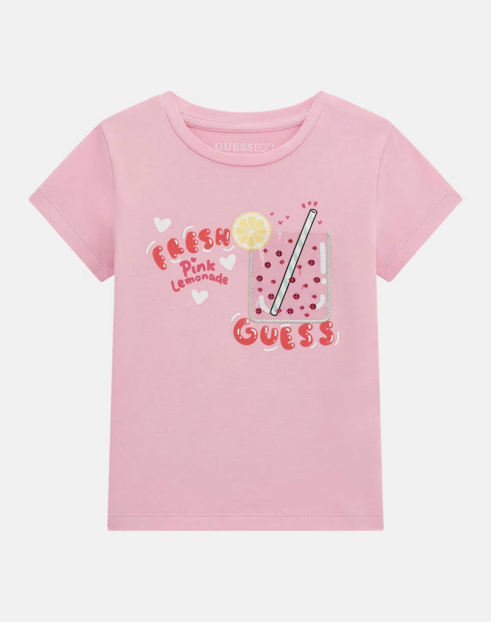GUESS SS T-SHIRT - MID ORGANIC CO STR JERSEY 160 CHILDRENS T-SHIRTGIRL