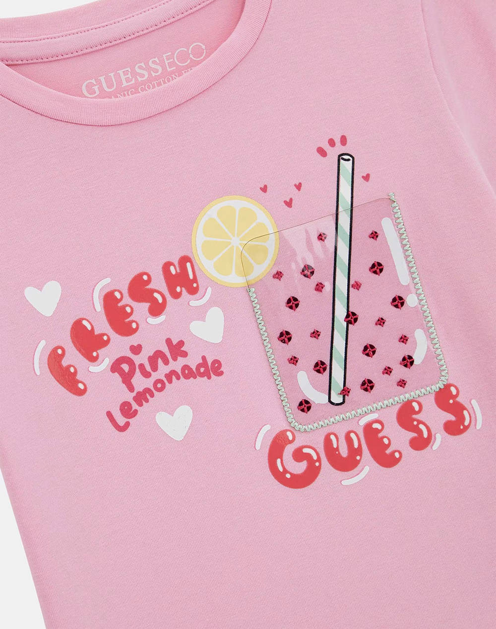 GUESS SS T-SHIRT - MID ORGANIC CO STR JERSEY 160 CHILDRENS T-SHIRTGIRL